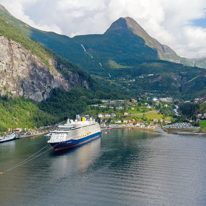 Dramatic scenery surrounds Geirangerfjord